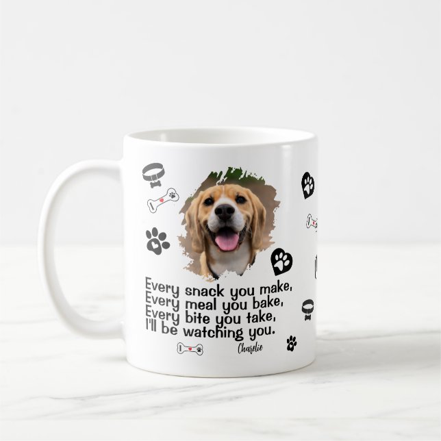 Taza De Café Perro personalizado Face Photo Mug - Gracioso Mug (Izquierda)