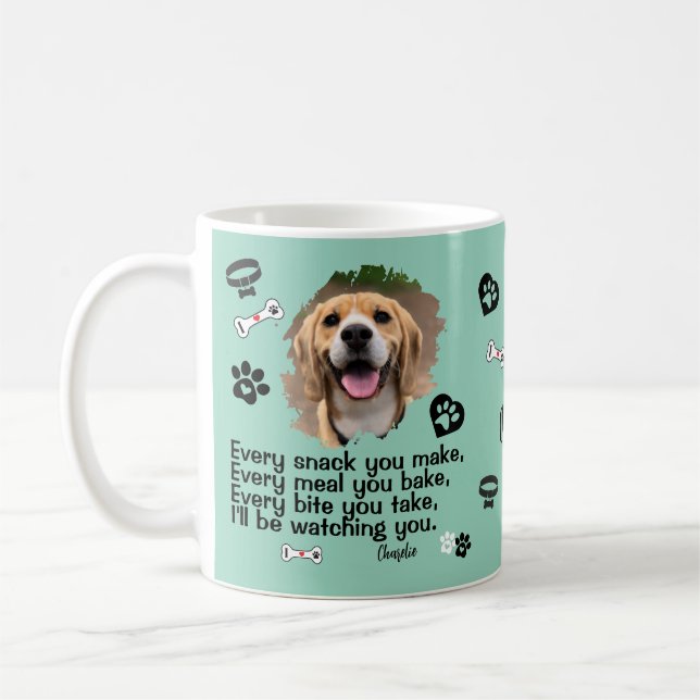 Taza De Café Perro personalizado Face Photo Mug - Gracioso Mug (Izquierda)