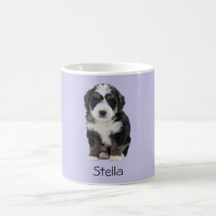 Taza De Café Perro personalizado Foto Mug - Misty Lilac con nom