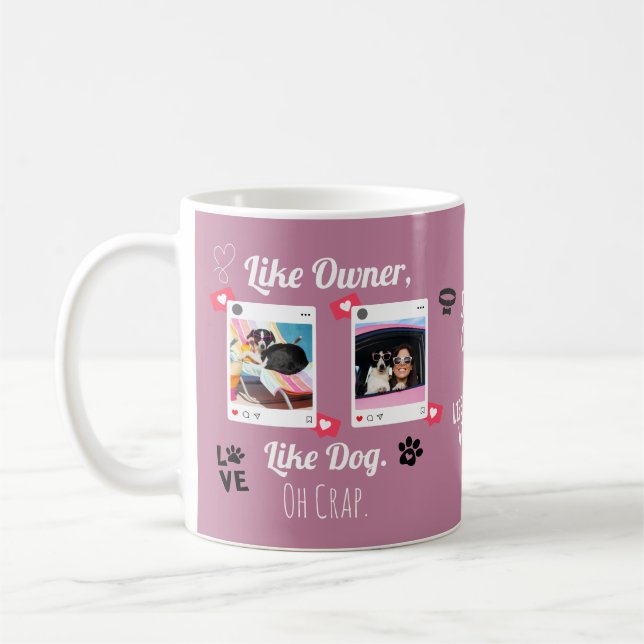 Taza De Café Perro personalizado Lover Mug | Regalo fotográfico (Izquierda)