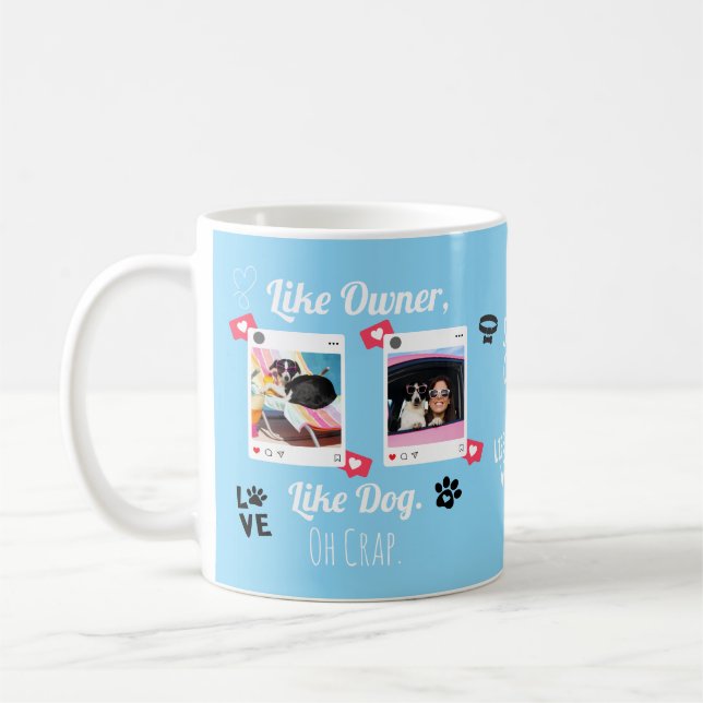 Taza De Café Perro personalizado Lover Mug | Regalo fotográfico (Izquierda)