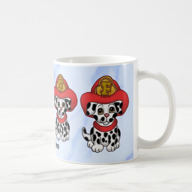 Taza De Café Perro picador Bombas para bomberos (Derecha)