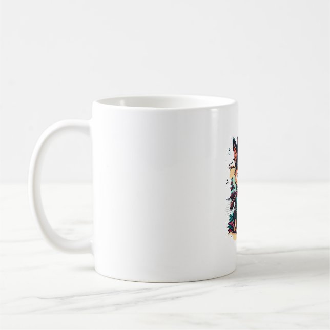 Taza De Café Perro Pirata Pastor Alemán (Izquierda)