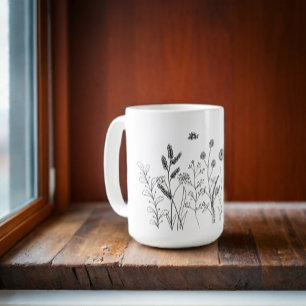 Taza De Café Perro Plantas salvajes Mug
