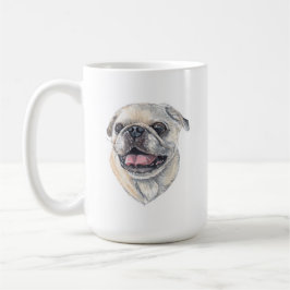 Taza De Café Perro Pug Mug | 15 oz