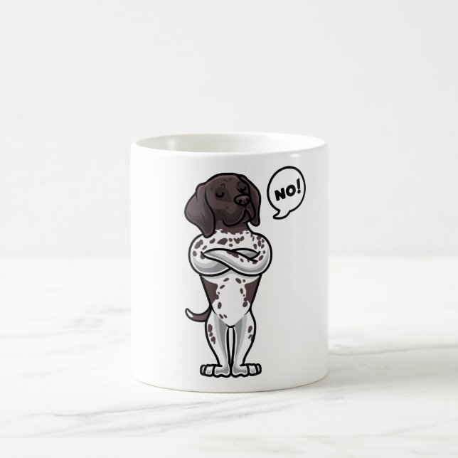 Taza De Café Perro puntero de cosquillas alemanas (Centro)