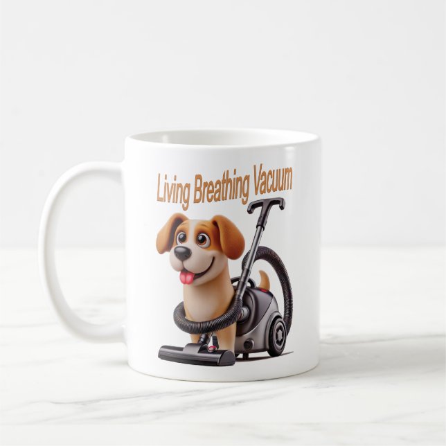 Taza De Café Perro respiratorio vivo (Izquierda)