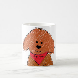 Taza De Café Perro rojo de perro Personalizado personalizado li