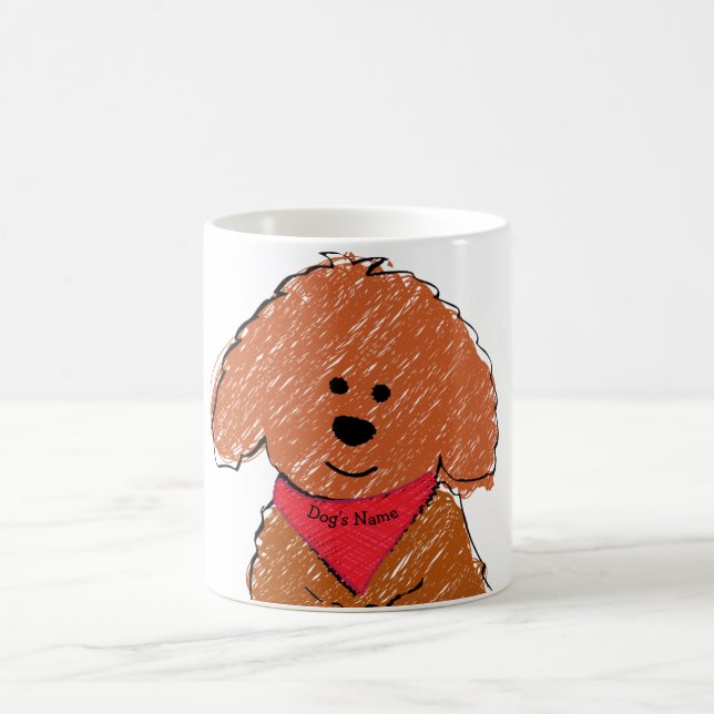 Taza De Café Perro rojo de perro Personalizado personalizado li (Centro)