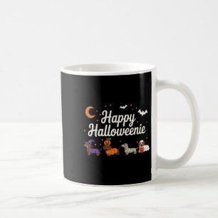 Taza De Café Perro Salchicha Bruja Feliz Halloweenie Lindo Hall
