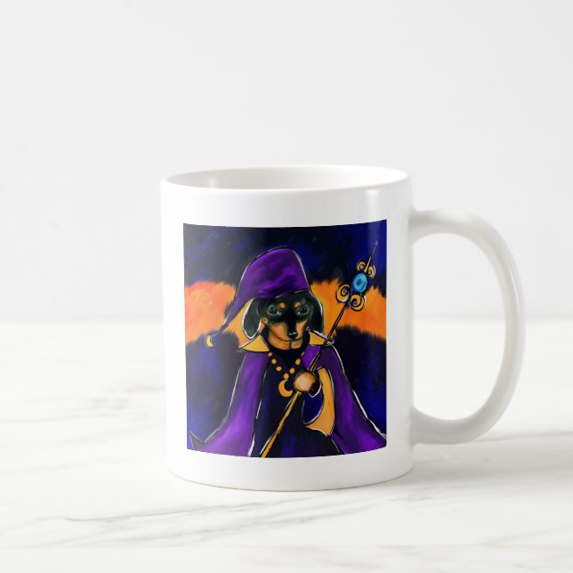 TAZA DE CAFÉ PERRO SALCHICHA BRUJO (Derecha)