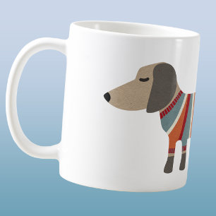 Taza De Café Perro salchicha divertido