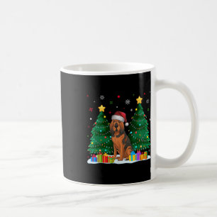 Taza De Café Perro sangriento ama a Santa Hat Navidades feos so