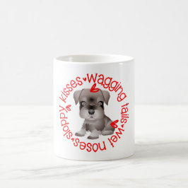 Taza De Café Perro Schnauzer, besos descuidados