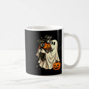 Taza De Café Perro Schnauzer Miniatura Fantasma Halloween