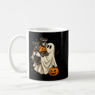 Taza De Café Perro Schnauzer Miniatura Fantasma Halloween