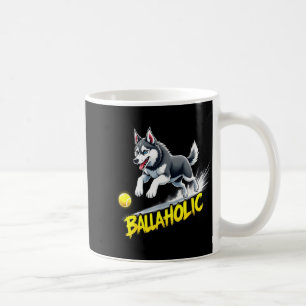 Taza De Café Perro Siberiano Husky Balahólico Divertido Persigu