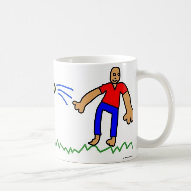 Taza De Café Perro sigue la trayectoria de una pelota (Derecha)