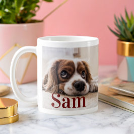 Taza De Café Perro simple personalizado Foto y mantenimiento de