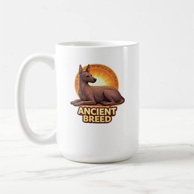 Taza De Café Perro sin pelo del Perú raza antigua (Izquierda)