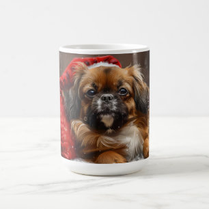 Taza De Café Perro Spaniel Tibetano Navidad Festiva