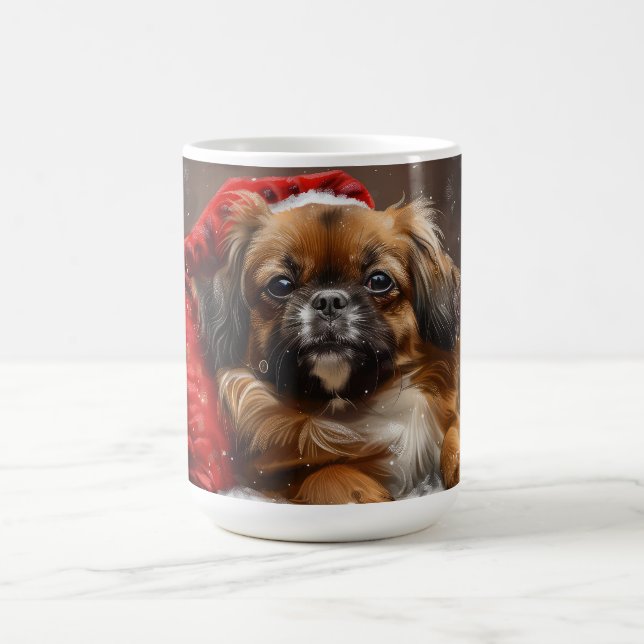 Taza De Café Perro Spaniel Tibetano Navidad Festiva (Centro)