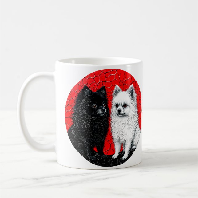 Taza De Café perro spitz japonés (Izquierda)