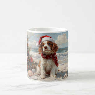 Taza De Café Perro Springer Spaniel Navidad Vintage Playa