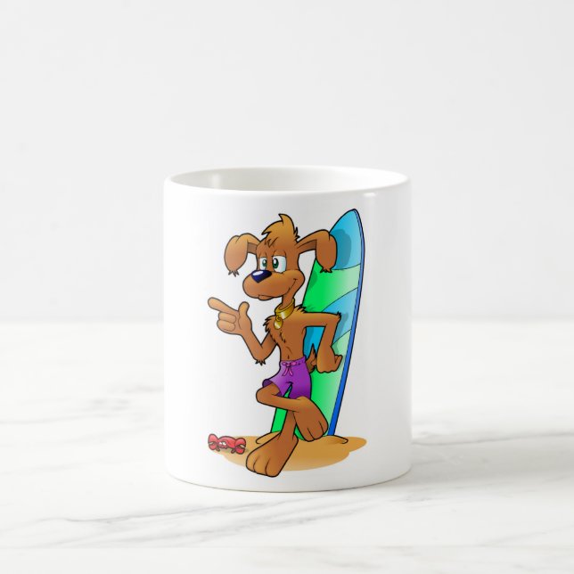 TAZA DE CAFÉ PERRO SURFER (Centro)