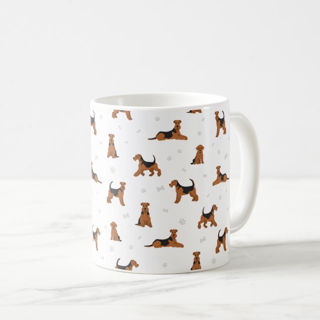 Taza De Café perro terrier airedale (Anverso derecho)