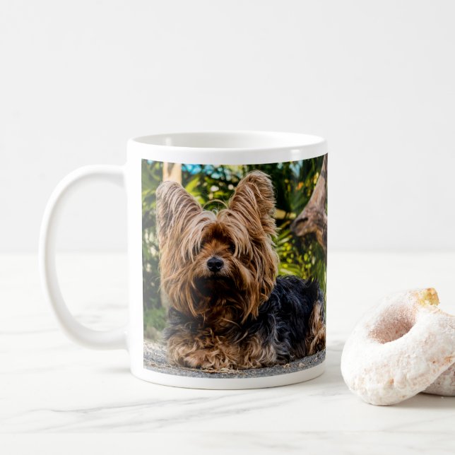 Taza De Café Perro Terrier de Yorkshire (Con donut)