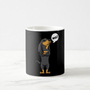 Taza De Café Perro trabado negro y moreno