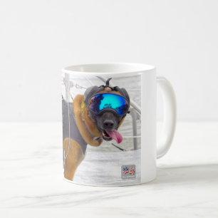 TAZA DE CAFÉ PERRO TRABAJADOR MILITAR DE EE.UU.