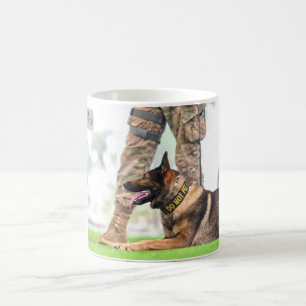 TAZA DE CAFÉ PERRO TRABAJADOR MILITAR DE EE.UU.