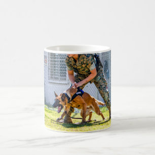 TAZA DE CAFÉ PERRO TRABAJADOR MILITAR DE EE.UU.
