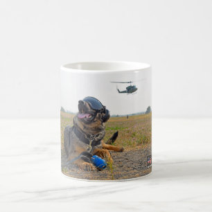 TAZA DE CAFÉ PERRO TRABAJADOR MILITAR DE EE.UU.