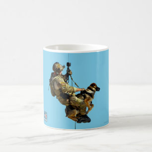 TAZA DE CAFÉ PERRO TRABAJADOR MILITAR DE EE.UU.
