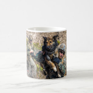 TAZA DE CAFÉ PERRO TRABAJADOR MILITAR DE EE.UU.