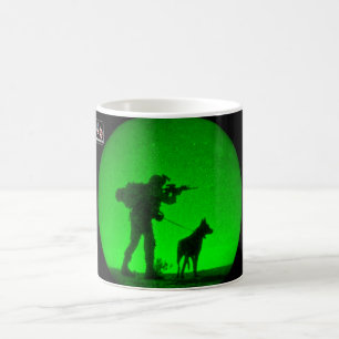 TAZA DE CAFÉ PERRO TRABAJADOR MILITAR DE EE.UU.