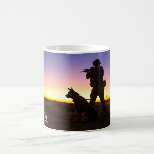 TAZA DE CAFÉ PERRO TRABAJADOR MILITAR DE EE.UU.