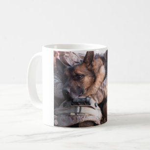 TAZA DE CAFÉ PERRO TRABAJADOR MILITAR DE EE.UU.