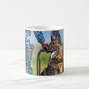 TAZA DE CAFÉ PERRO TRABAJADOR MILITAR DE EE.UU.