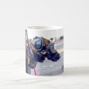 TAZA DE CAFÉ PERRO TRABAJADOR MILITAR DE EE.UU.