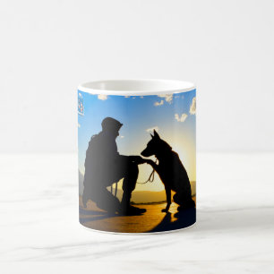 TAZA DE CAFÉ PERRO TRABAJADOR MILITAR DE EE.UU.