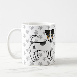 Taza De Café Perro Tricolor de Pelo Liso Parson Russell Terrier