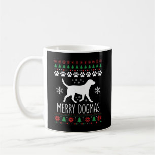 Taza De Café Perro Vector de Navidad de Dogmas Alegres