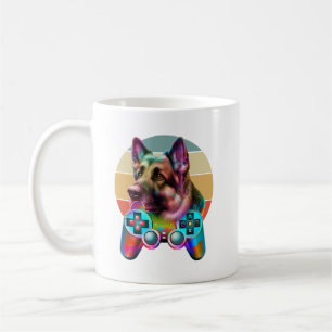 Taza De Café perro vintage y consola de juegos