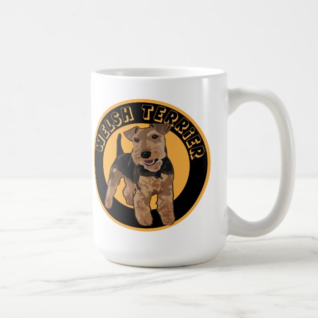 Taza De Café Perro Welsh Terrier (Derecha)