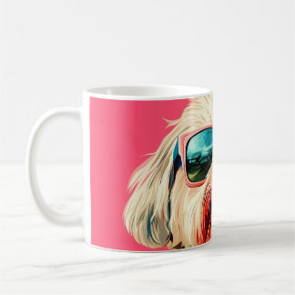 Taza De Café Perro West Highland White Terrier genial con gafas