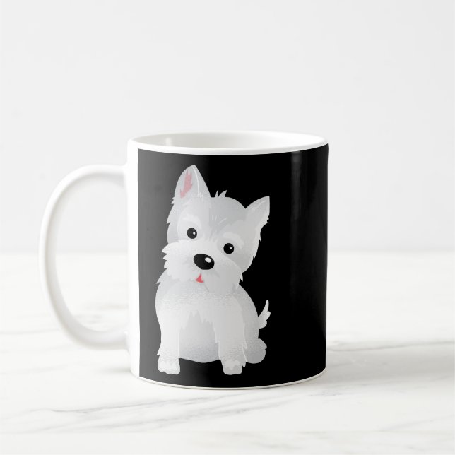 Taza De Café Perro Westie (Izquierda)
